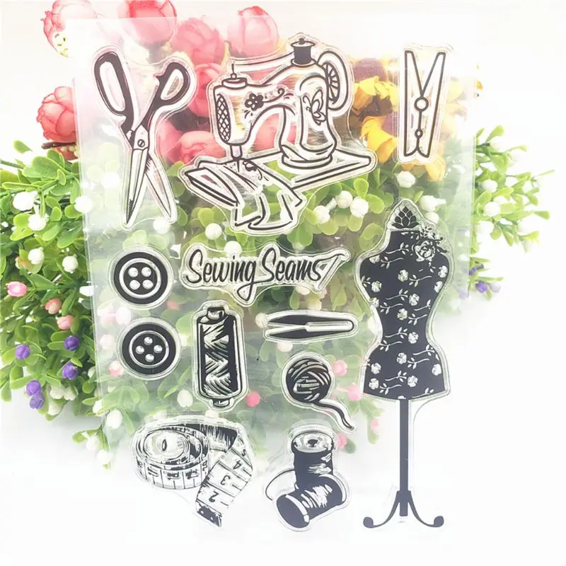Швейные силиконовый прозрачный чехол печать штамп DIY Скрапбукинг рельефная