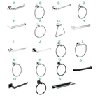 Набор аксессуаров для ванной комнаты, матовое черное и серебряное кольцо для полотенца, держатель, вешалка, Круглый треугольник