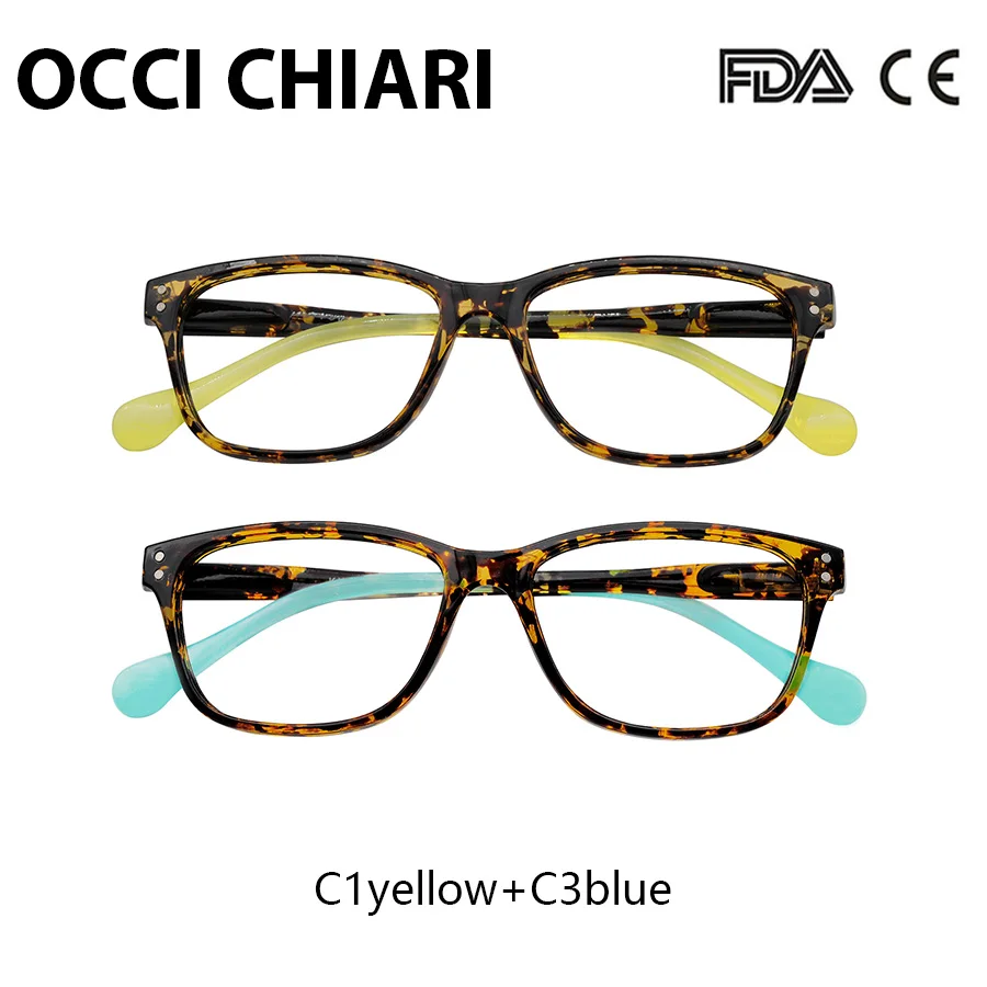 C1yellow C3blue OCCI CHIARI, 2 упаковки, анти-синие блокирующие очки для чтения, женские многофокальные прогрессивные очки+ 1,0+ 1,5+ 2,0+ 2,5+ 3,0+ 3,5 подарок для мамы - Цвет оправы: C1yellow C3blue