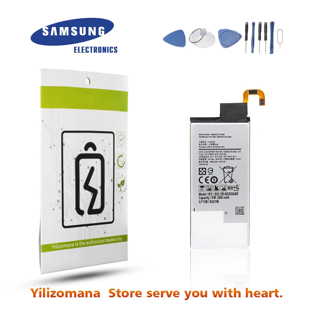 Аккумулятор для samsung G925 EB-BG925ABE 2600 мАч для samsung Galaxy S6 Edge G925FQ SM-G925F G925A Сменный аккумулятор для телефона