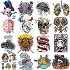 Термочувствительные нашивки в виде черепа в стиле панк