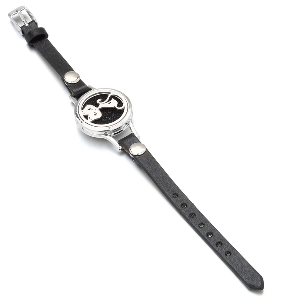 Арома-диффузор Древо жизни браслет из кожи и нержавеющей стали для женщин