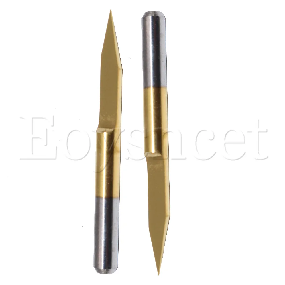

10 x 0.1mm 1/8" Shank Titanium Coated Carbide 30 Degree PCB Engraving CNC Bits