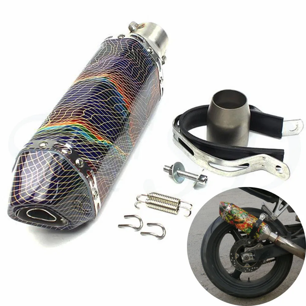 Новинка модный глушитель 36 51 мм Универсальный мотоцикл для выхлопной трубы Akrapovic