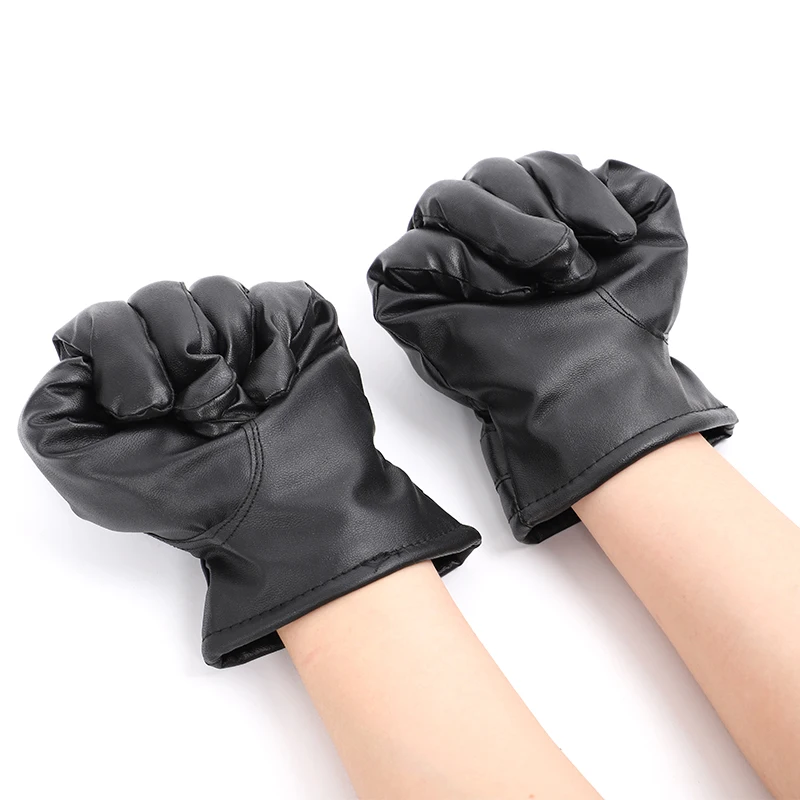 Женские кожаные перчатки с флисовой подкладкой зимние длинные сенсорным экраном