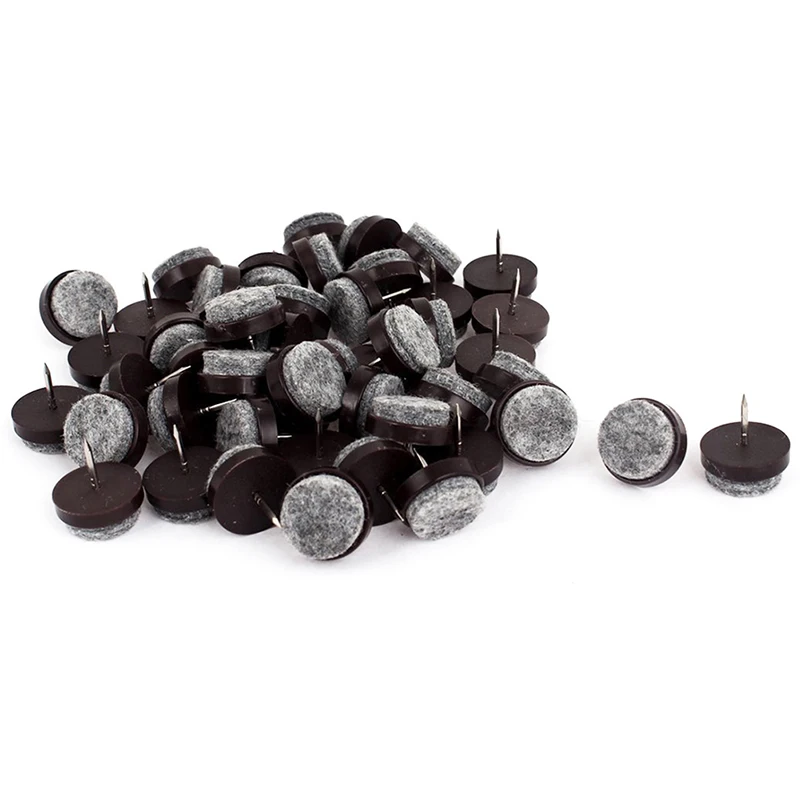 

50pcs Furniture Foot Nails 20mm Felt Pad With Nails Anti-wear And Anti-skid Foot Nails Furniture Table And Chair Foot Protector