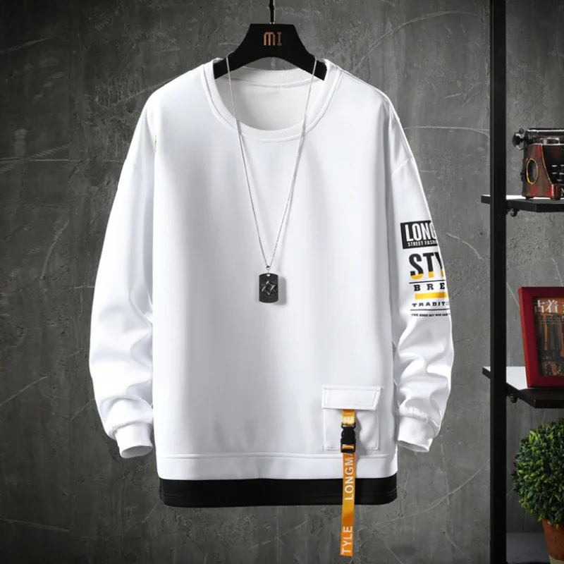 

2021 new long-sleeved sweater men's autumn clothes spring and autumn men's autumn tops