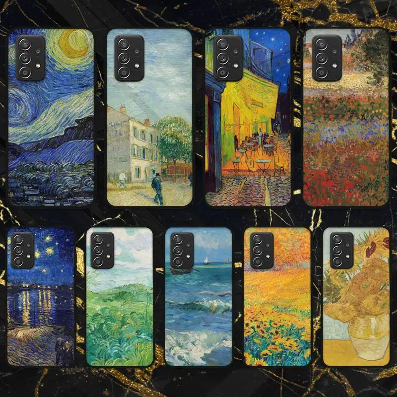 

ZOROXU van gogh painting Phone Case For Samsung Galaxy S7 8 9 10 20 plus Note8 9 10 Plus Ultra Glass Shell