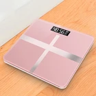 Домашние весы, напольные весы для ванной, цифровые весы с зарядкой от USB, стеклянный ЖК-дисплей, датчик 180 кг50 г