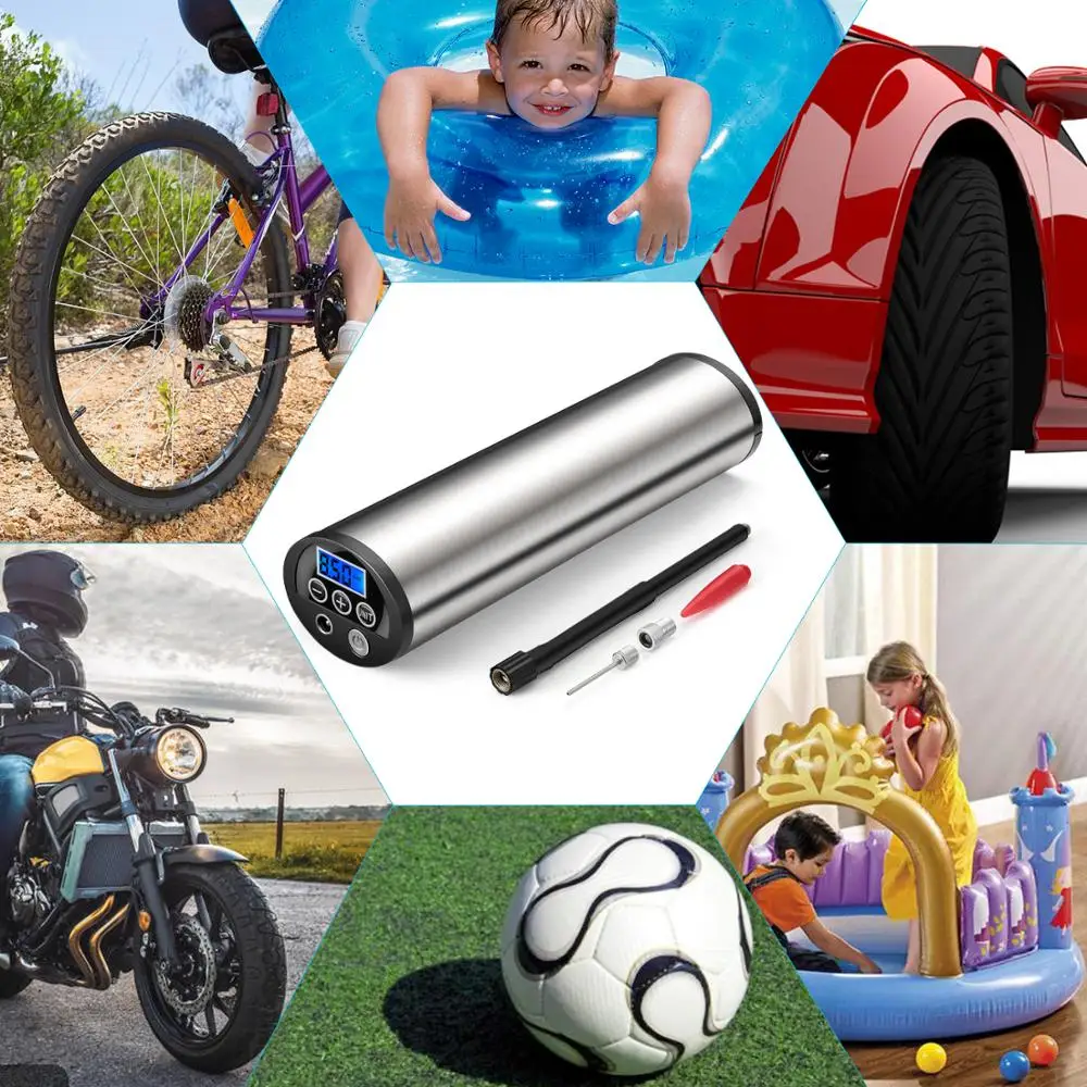 Автомобильный надувной насос для автомобильных шин мини электрический манометр