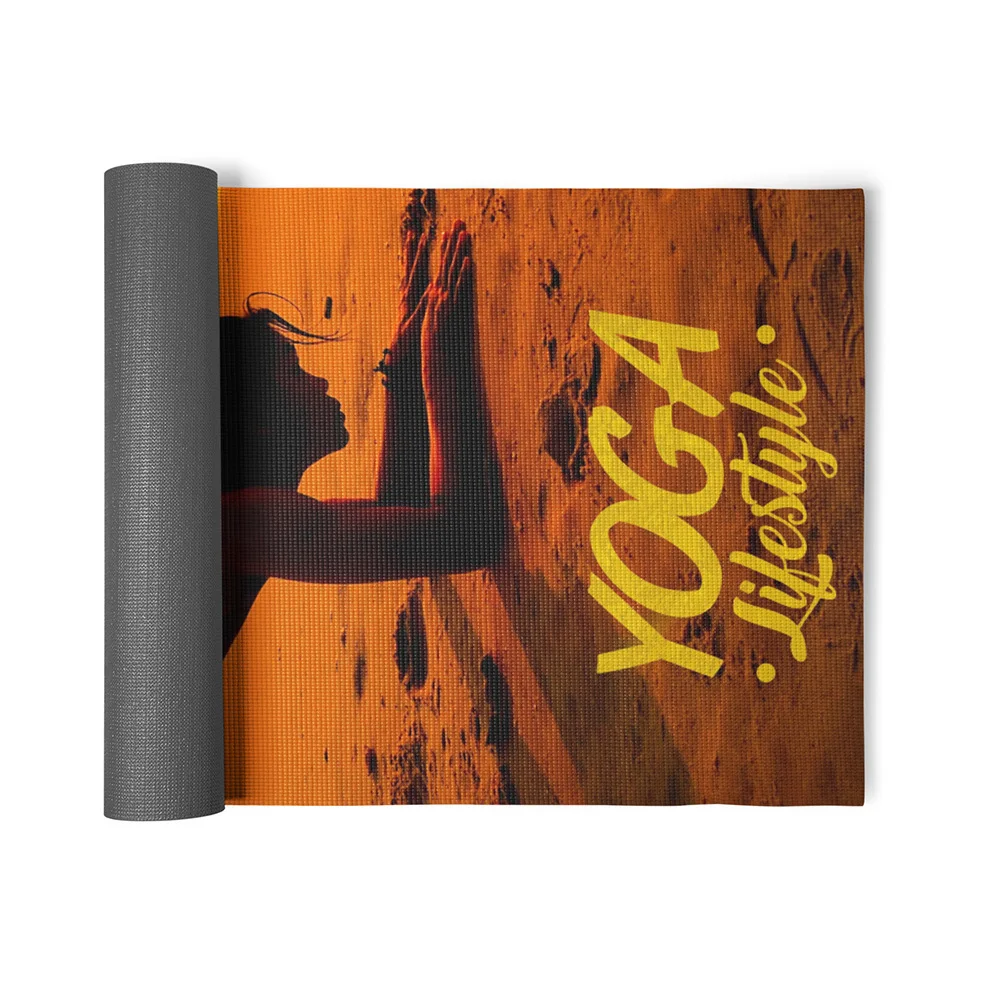 Коврик для йоги из натурального каучука с принтом замши нескользящий | Спорт и