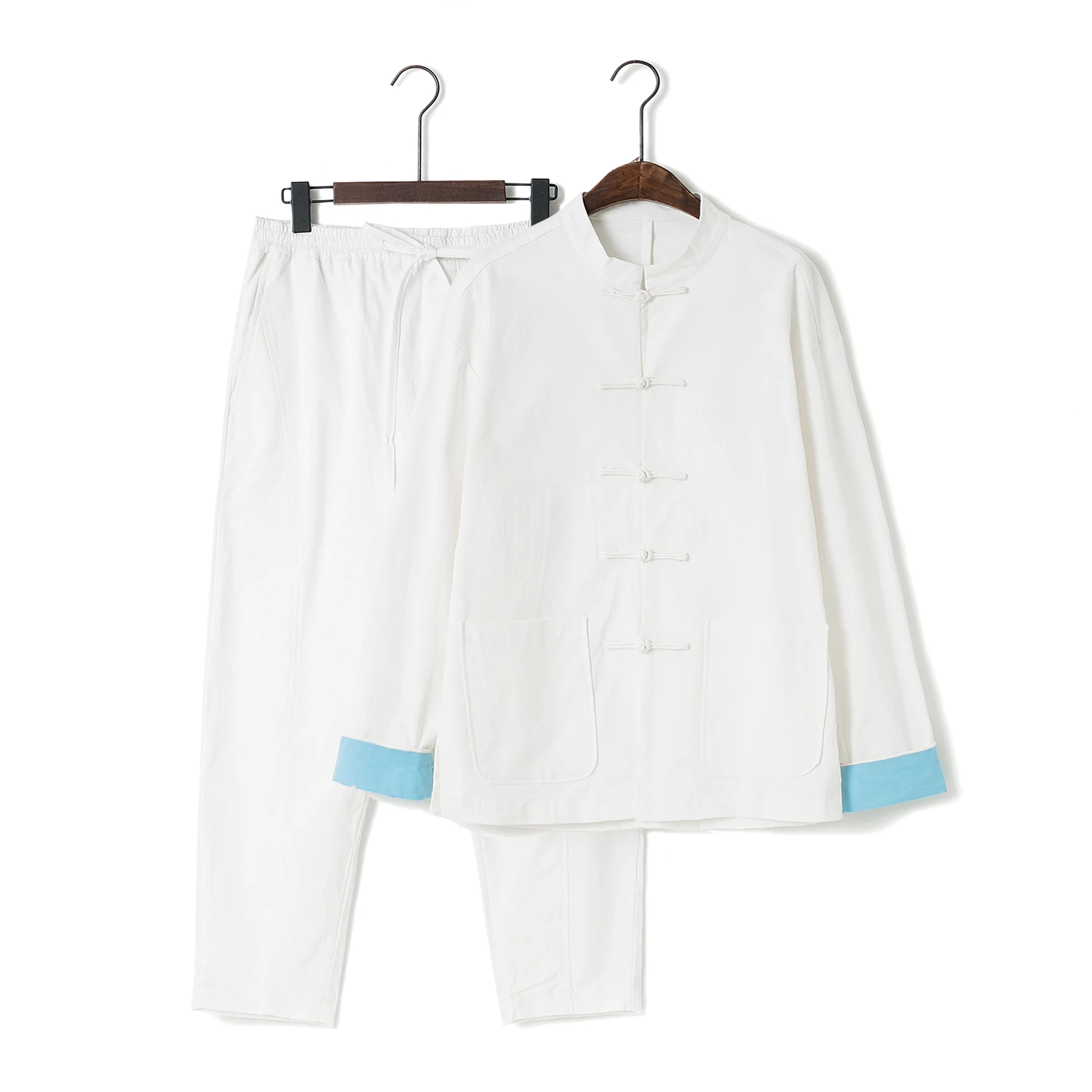 Осенняя мужская одежда в китайском стиле костюм Тан ретро Молодежный из двух