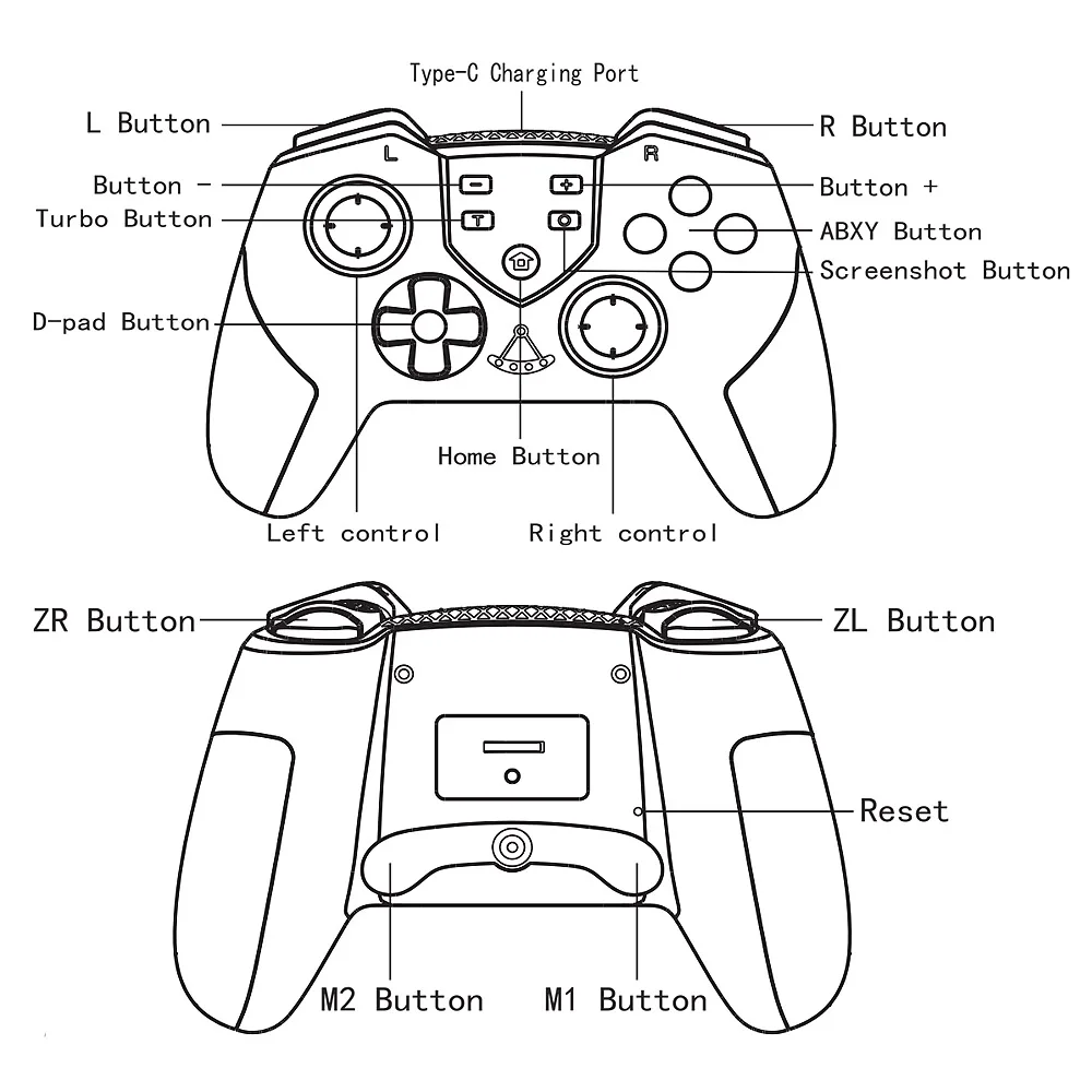 Фото Wireless Bluetooth Gamepad with Double Motor Vibration Function Gyroscope Compatible Switch/Switch Lite Host Электроника Wireless Bluetooth Gamepad with Double Motor Vibration Function Gyroscope Compatible Switch/Switch Lite Host Электроника