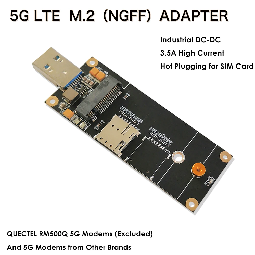 Промышленный M.2(NGFF) адаптер с USB 3 0 4G LTE гнездом для NANO SIM карты совместимый модулем