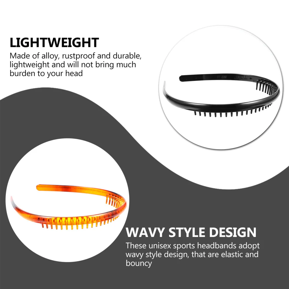 

6Pcs Toothed Hair Comb Headband Hair Accessory for Men Lady Girls