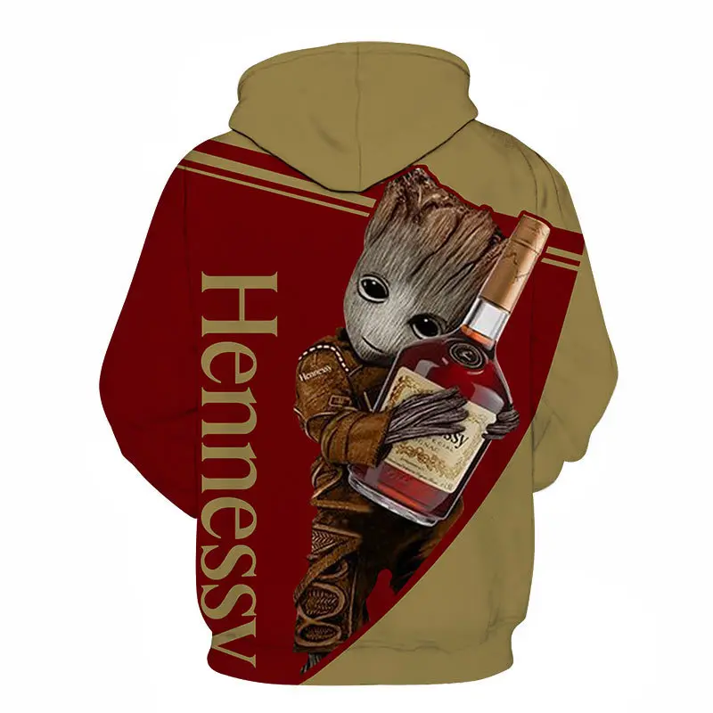 

Spring and Autumn Men's 3D Digital Cartoon Character Logo Print Hoodie Customized