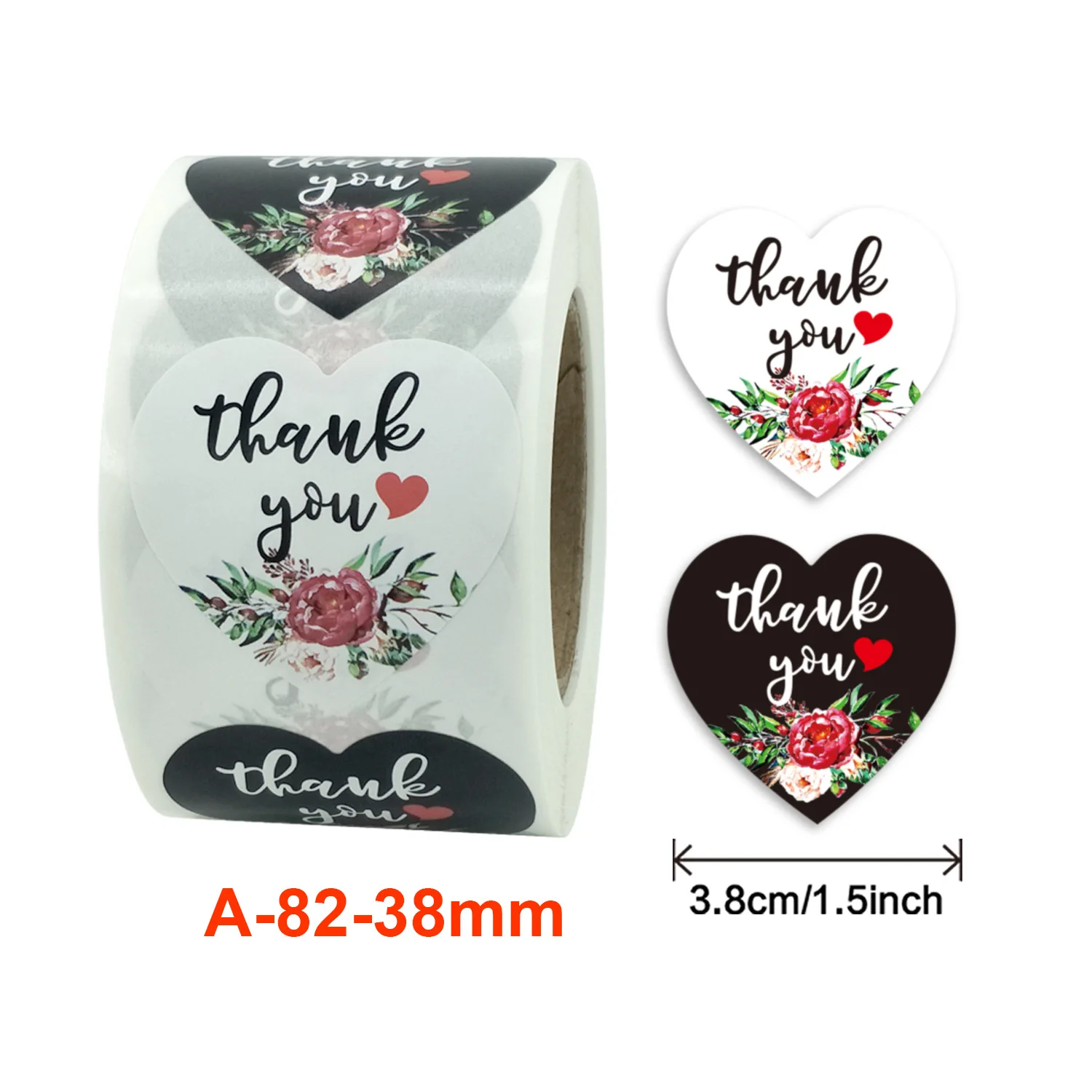 

100/300/500Pcs New Rolled Flower Handicrafts Decoration Thanks To Sealed Envelope Decoration Gift Decoration 1.5inch / 38mm