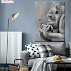 Полноразмерная 5D Вышивка сделай сам, животное, Горилла, алмазная живопись, мозаичные картины стразы, домашний декор, вышивка крестиком