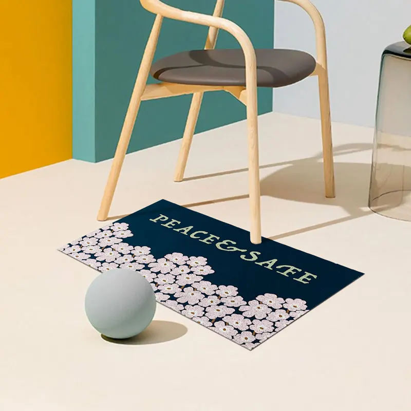 

Fashion Unikko PVC Silk Loop Door Mat Carpet Living Room Mat Entrance Door Mat Hallway Anti-slip Mat Can Be Cut Home Mat Carpet