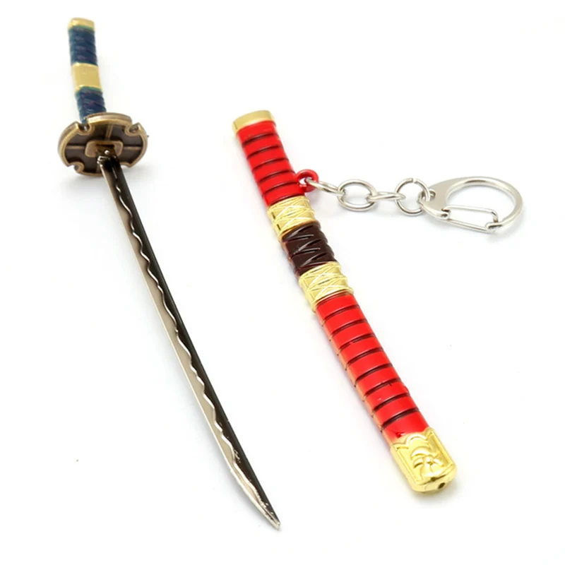 

Fashion Katana Keychain Detachable Pendant Keyrings Cosplay Zoro Japanese Weapon Key Holder Jewelry Gift For Cartoon Fans
