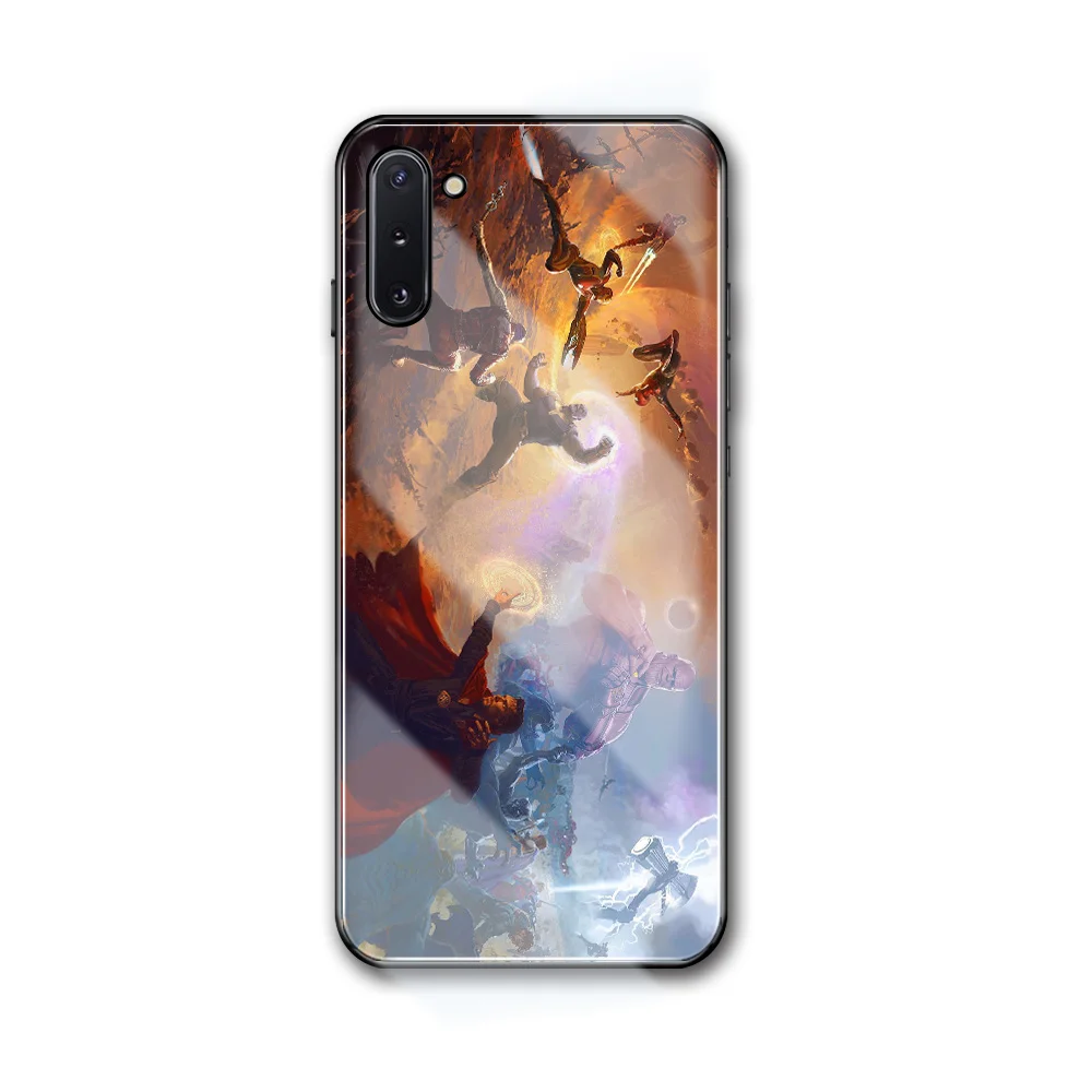 Чехол для Samsung Note 10 plus Marvel Avengers жесткий чехол из закаленного стекла S8 S9 S10 Plus S10e Note8 9