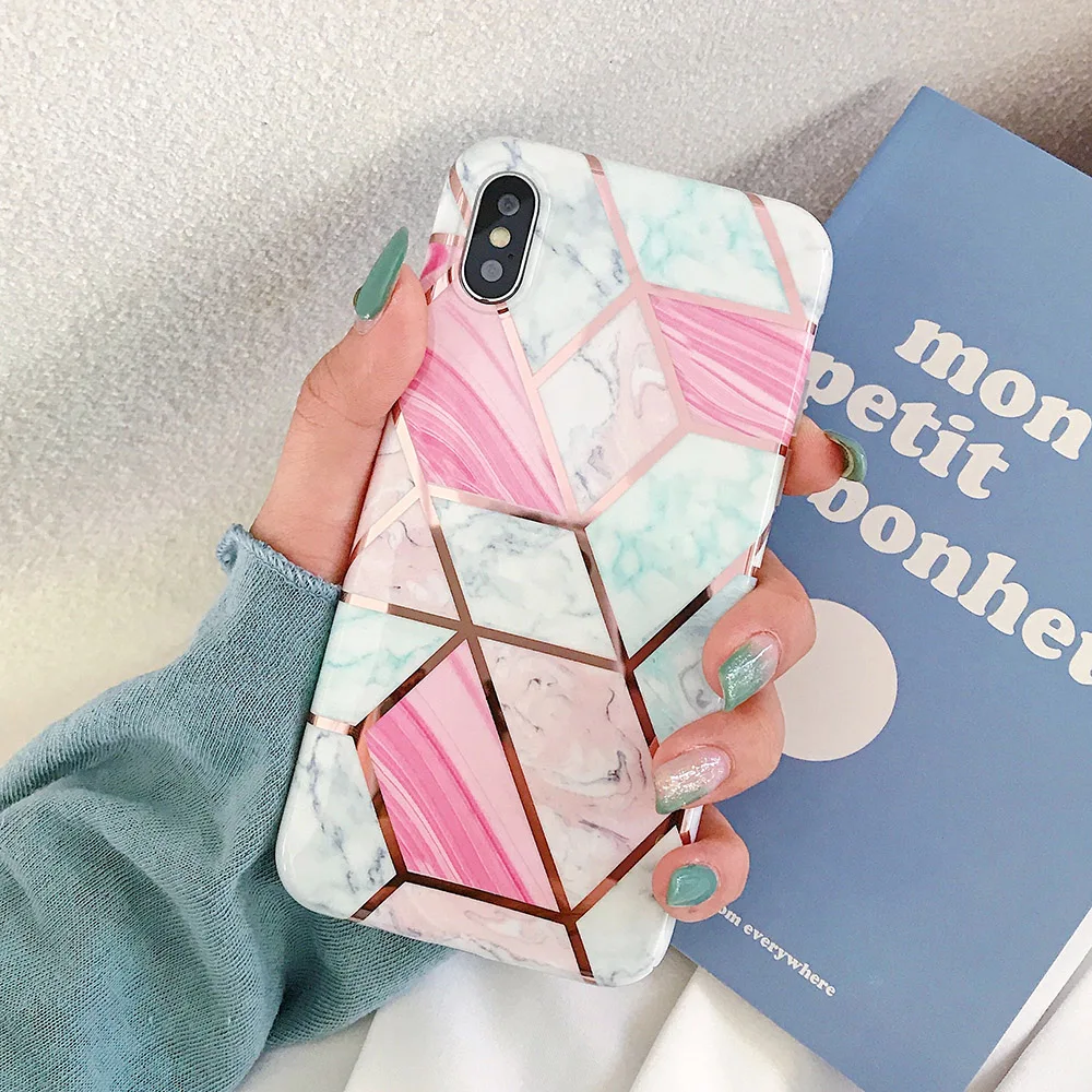 Чехол для телефона SUYACS Fantasy Dream marble для iPhone 11 Pro Max 7 8 Plus X XR XS Max 6 6S гальванический геометрический мягкий чехол-накладка