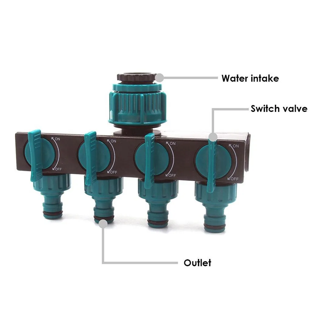 

Hose Splitters Garden Splitter 4 Way Plastic Tap Hose Connectors Water Distributor Hose Splitters 2021 Dropshipping