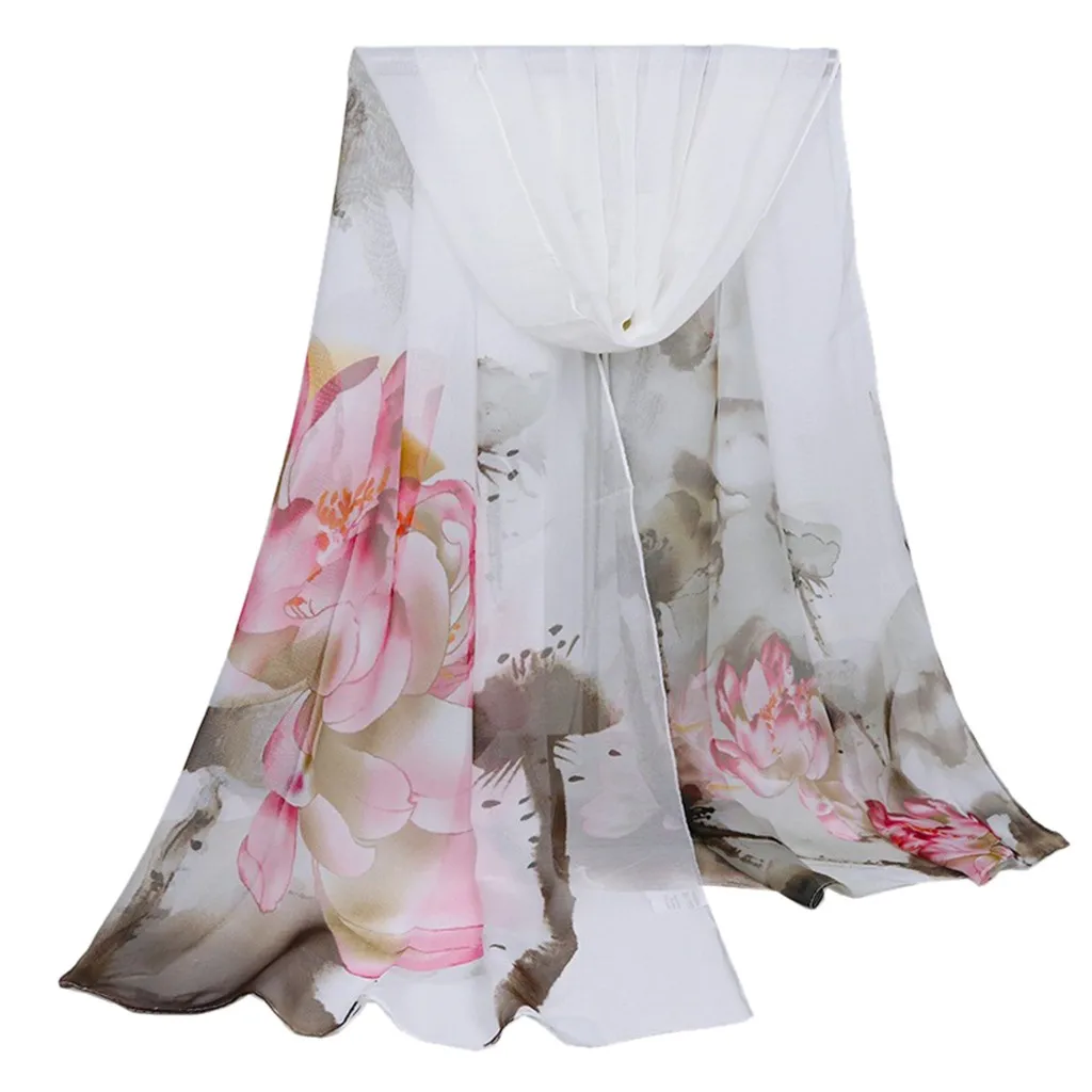 Шарф женский новый ly поступление шарф цветочный узор квадратный платок длинный и