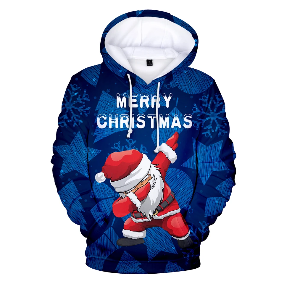 Christmas 3D Hoodie Santa Giving A Present Print Hoodies Fashion Adult Kids Cute Clothes Men Women Autumn Winter Warm Sweatshirt | Мужская