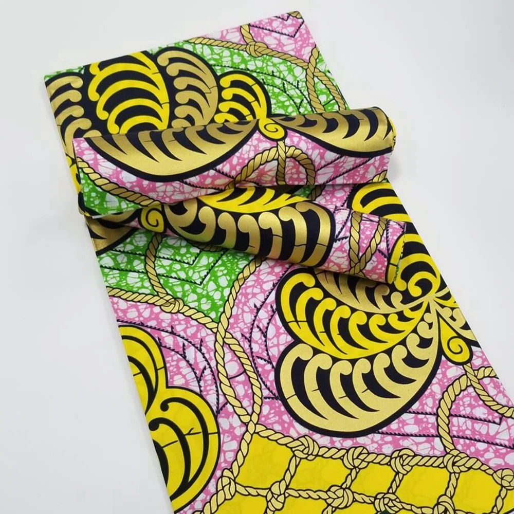 

ew african golden wax fabric 2020 high quality african fabric for women dress tissue wax african print fabric