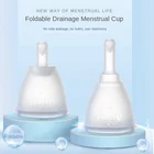 Медицинская силиконовая менструальная чаша с клапаном, противобоковая утечка, альтернативный тампон, гигиенические прокладки, товары для женской гигиены, Лидер продаж