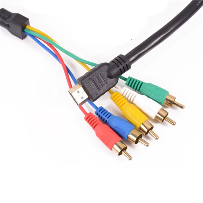 Аудиокабель AUX 1 5 м футов HDMI-совместимый с 5RCA штекером аудиовидео компоненты