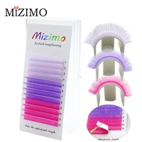mizimo new color 12 rows of tricolor mixed single grafted false eyelashes 0 070 1mm cd natural extensionmake up