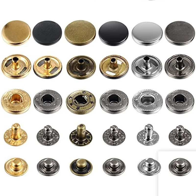 Металлические медные цветные кнопки пряжка двойного сложения кожаные застежки