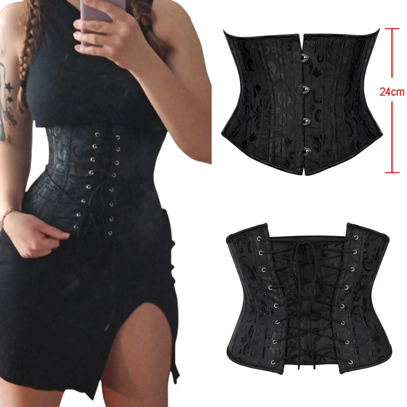 Корсет под грудью сексуальное готическое бюстье тренажер для талии со стальными