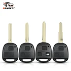 Dandkey для Toyota Camry Rav4 Corolla Prado Yaris Tarago Cruiser Land дистанционный Чехол для автомобильного ключа с резиновой кнопкой 23
