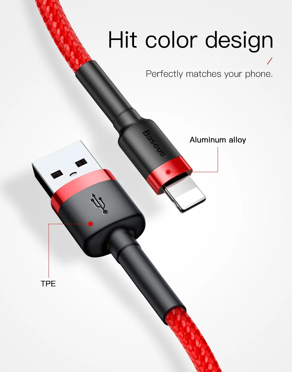 Baseus USB кабель для iPhone 11 XR Xs Max 2.4A кабель для быстрой зарядки 3 м USB кабель для зарядки данных для iPhone X 8 7 Plus зарядный провод