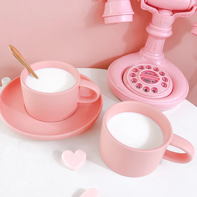 Розовая кружка для макарона креативная простота в стиле Ins Подарочный набор с