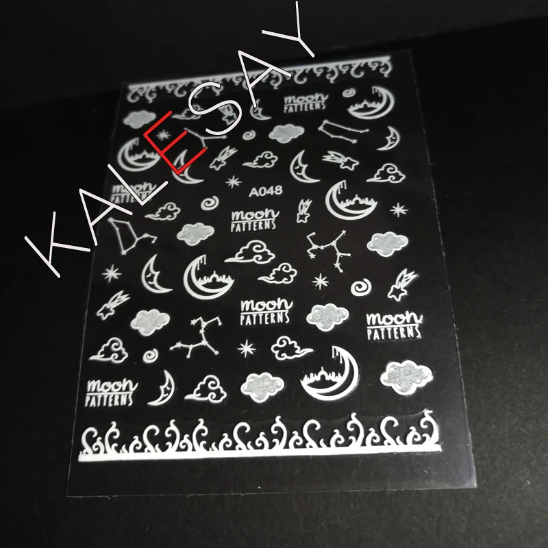 3D наклейки для дизайна ногтей с Луной и бабочкой мечты маникюра дизайн снега