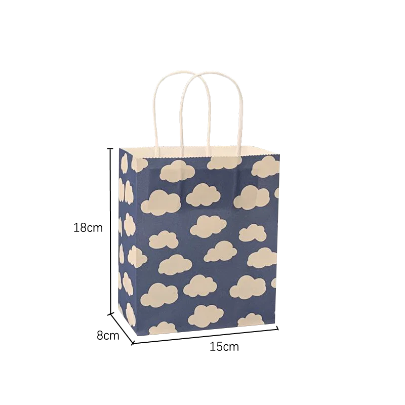 Симпатичные подарочные пакеты из крафт-бумаги для свадьбы с ручками 10 шт. | Дом и