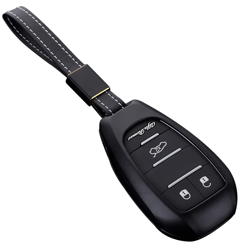 

Car Key Fob Cover For Alfa Romeo Giulia Romeo Stelvio Smart Remote Key, Aircraft Aluminum Car Key Case Cover Protector
