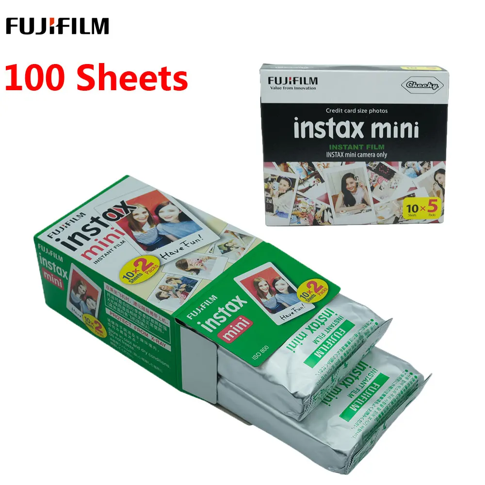 10-100 лист Fujifilm Instax Mini пленка 8 9 пленка мини белая моментальная фотобумага для камеры Instax Mini7s 50s 90 фотобумага Whit