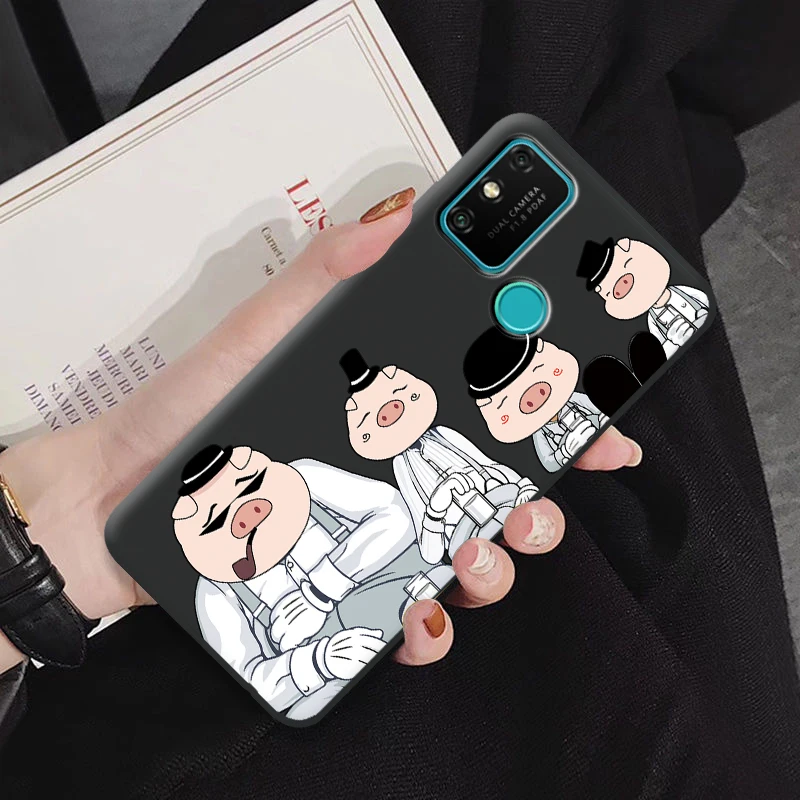 Protect Phone Cases Shell For Huawei Honor 9A Goofy Pluto Cute Pig Cartoon Colorful Cover Bumper Case |