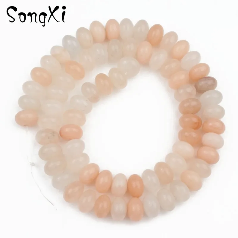 4 6 8 MM Natural Stone Light Pink Aventurine Rondelle Round Loose Spacer Beads Diy Bracelet Necklace For Jewelry Making 15 Inch | Украшения