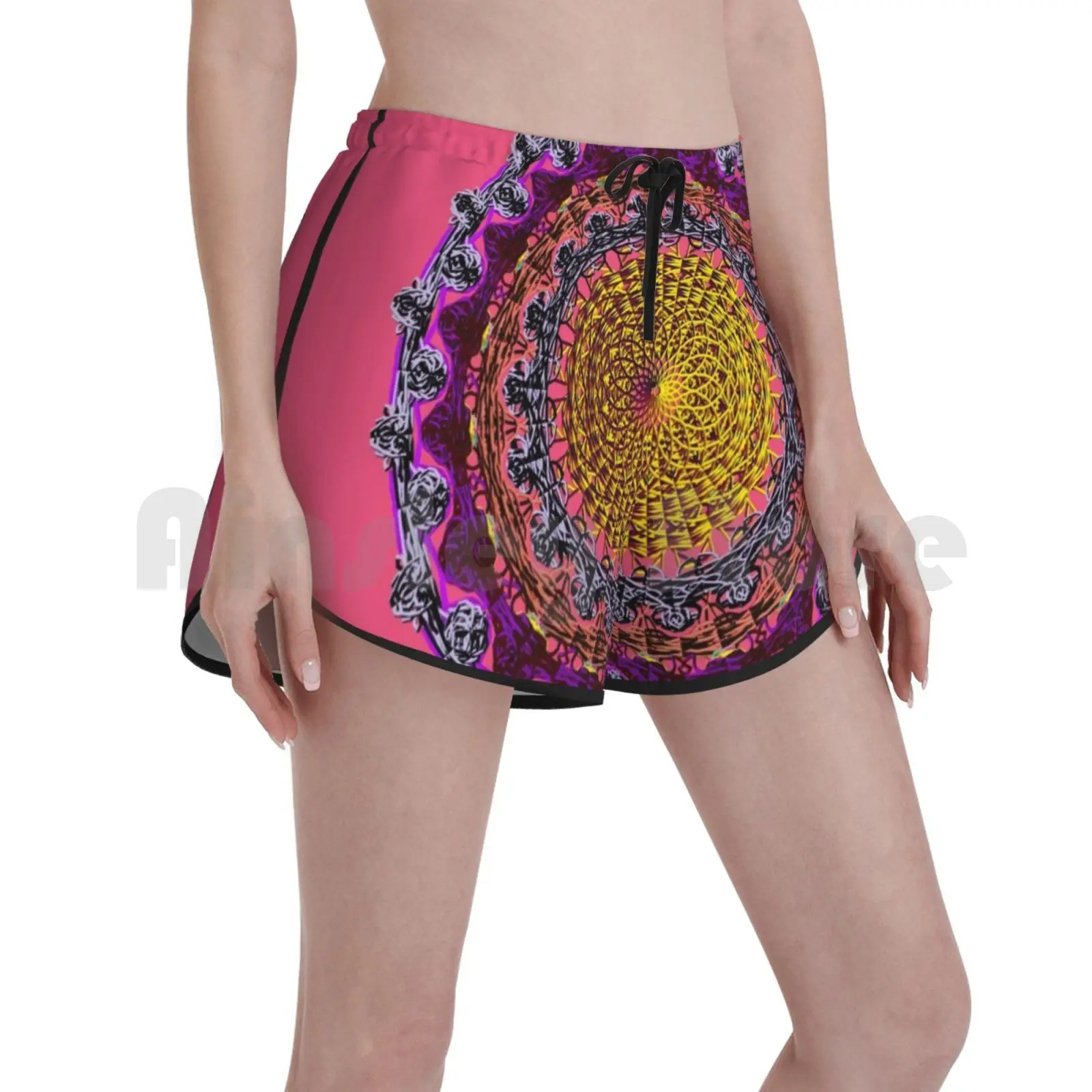 

Шорты для плавания с 3d-мандалой в новом дизайне, быстросохнущие женские пляжные короткие шорты, джеткар с 3d-мандалой, новый дизайн, Мандала з...