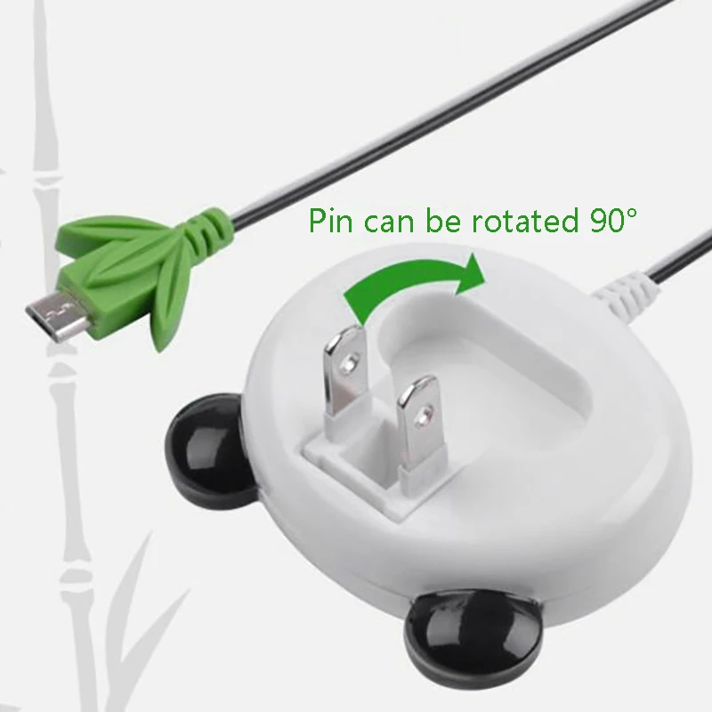 

NITIKA Cartoon Creative Line Length 2M Compact Portable Travel Panda AC Charger US Plug