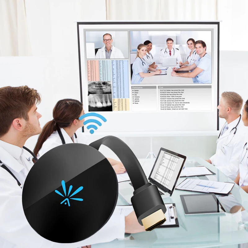 

G6 TV 2.4G/5G Video WiFi Display HD Screen Mirroring Wireless Dongle Receiver with HDMI-compatible for IOS Android Phone Tablet