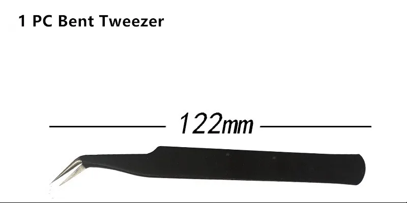 Bent Tweezer Нержавеющая сталь пинцеты мобильные телефоны IC чипы материнская плата Пинцет для ремонта DIY ремонт инструмент для iPhone iPad логическая плата - Цвет: Bent Tweezer