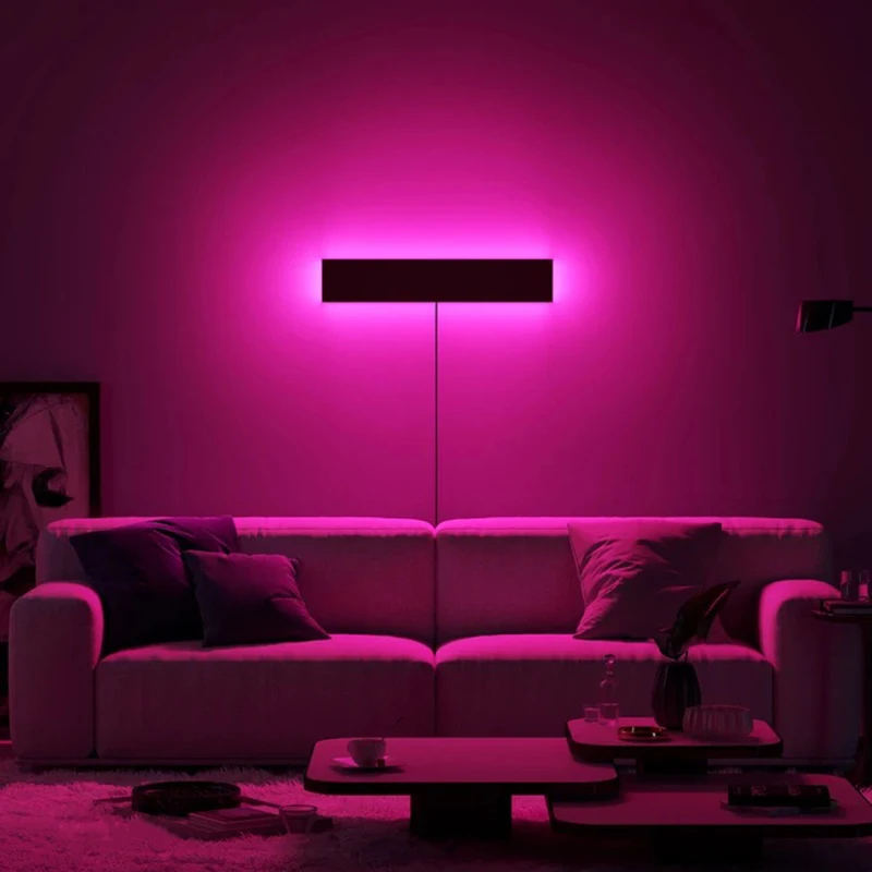 

Современная светодиодсветодиодный настенная лампа RGB для домашнего декора, цветной настенный светильник для спальни, ресторана, гостиной, ...