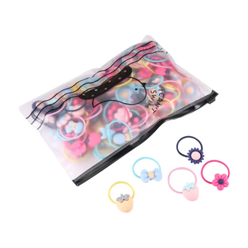 

1000Pcs/lot Girls Cute Colorful Basic Elastic Hair Bands Ponytail Holder Children Scrunchie Rubber Band Kids Hair Accessories